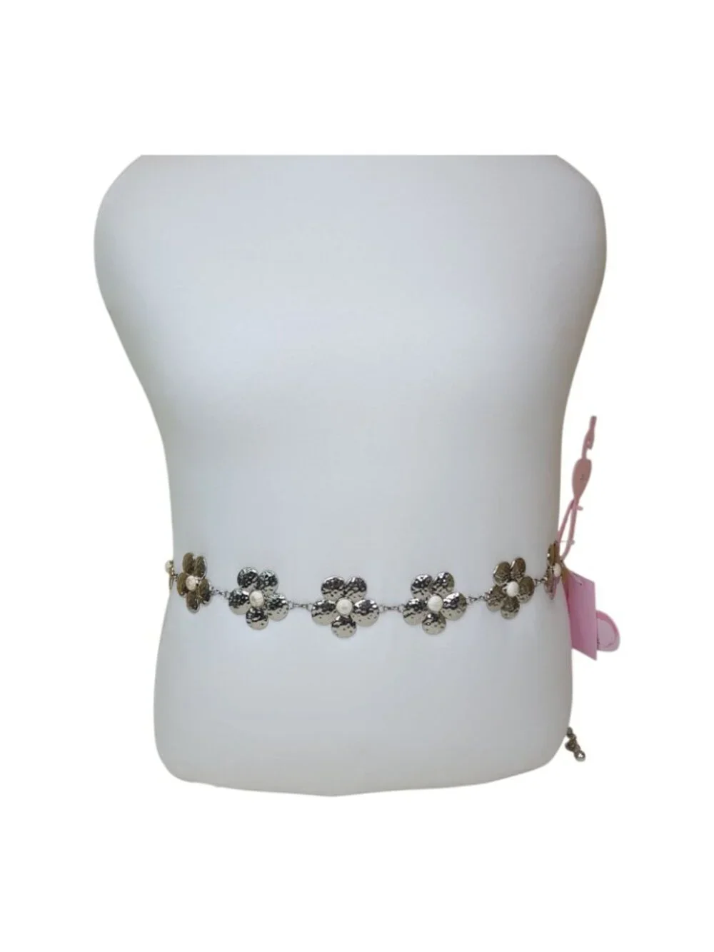 Silver Floral Chain Belt S/M By Truelove Accessories Concho Belt
